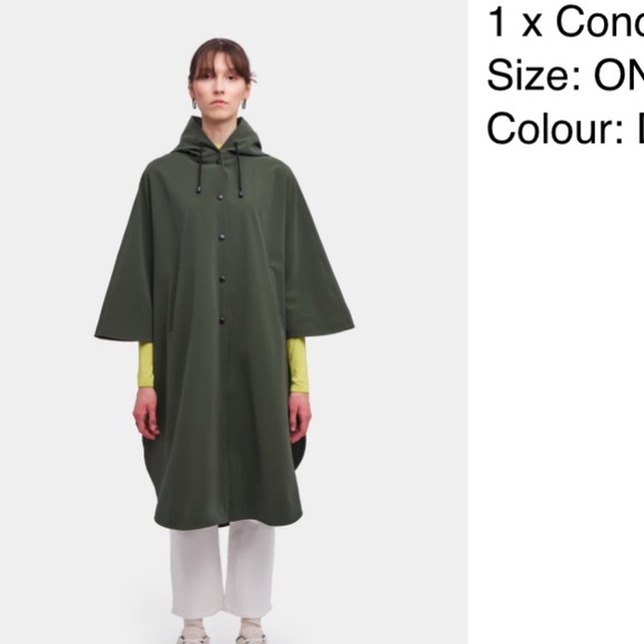 Stutterheim Dark Green Hooded Rain Poncho! - Picture 1 of 5
